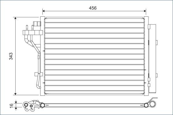 Valeo 822629 - Конденсатор кондиционера autosila-amz.com