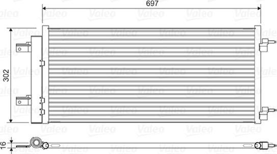 Valeo 822626 - Конденсатор кондиционера autosila-amz.com