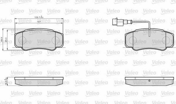 Valeo 873921 - Тормозные колодки, дисковые, комплект autosila-amz.com