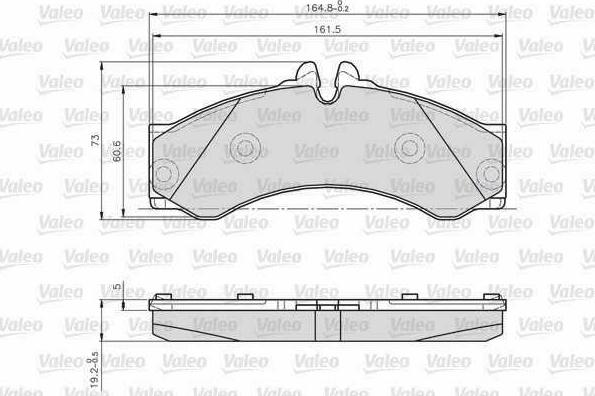 Valeo 873153 - Тормозные колодки, дисковые, комплект autosila-amz.com