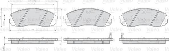 Valeo 872597 - Тормозные колодки, дисковые, комплект autosila-amz.com