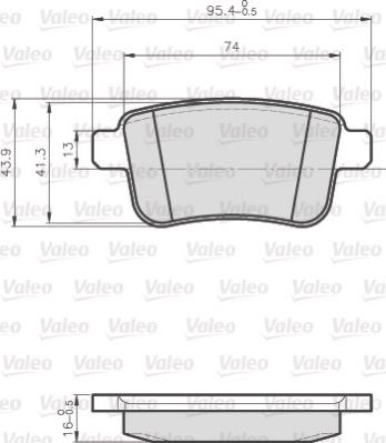 Valeo 872692 - Тормозные колодки, дисковые, комплект autosila-amz.com