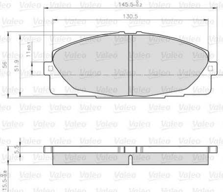 Valeo 872680 - Тормозные колодки, дисковые, комплект autosila-amz.com