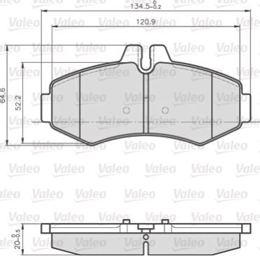 Valeo 872022 - Тормозные колодки, дисковые, комплект autosila-amz.com