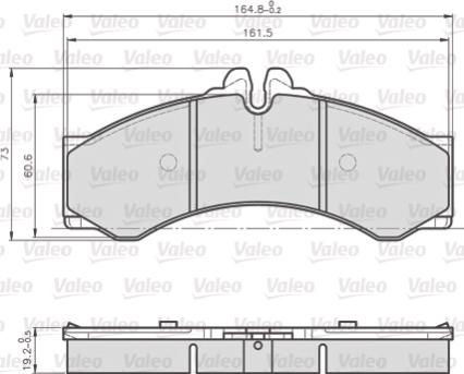 Valeo 872076 - Тормозные колодки, дисковые, комплект autosila-amz.com