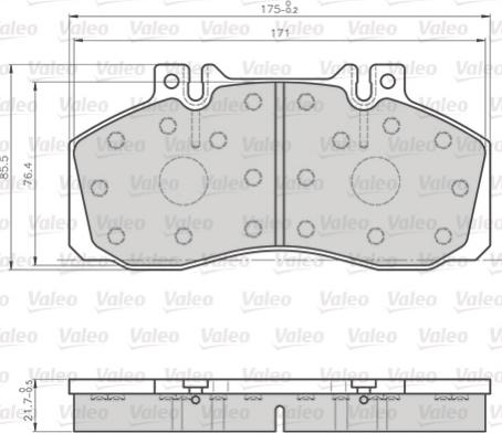 Valeo 872835 - Тормозные колодки, дисковые, комплект autosila-amz.com