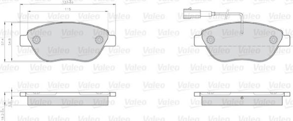 Valeo 872708 - Тормозные колодки, дисковые, комплект autosila-amz.com