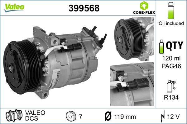 Valeo 399568 - Компрессор кондиционера autosila-amz.com