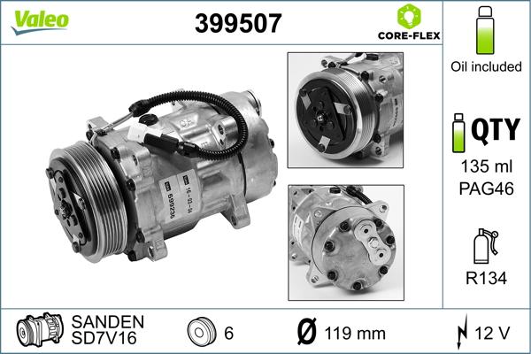 Valeo 399507 - Компрессор кондиционера autosila-amz.com