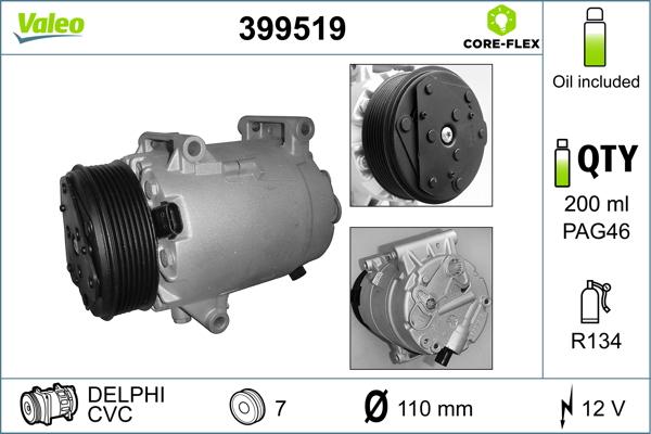 Valeo 399519 - Компрессор кондиционера autosila-amz.com