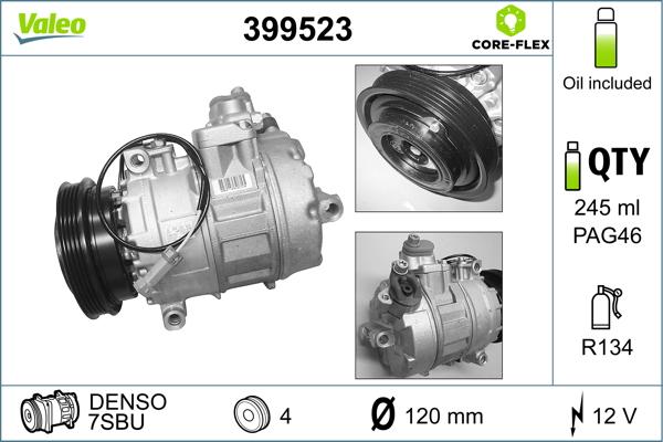 Valeo 399523 - Компрессор кондиционера autosila-amz.com