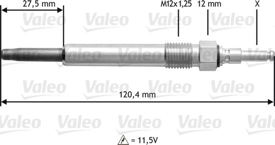 Valeo 345146 - Свеча накаливания autosila-amz.com