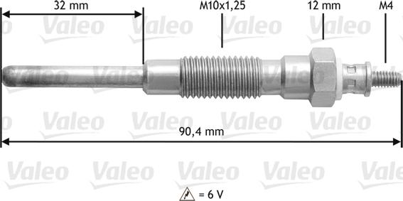 Valeo 345 158 - Свеча накаливания autosila-amz.com