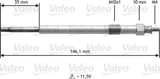 Valeo 345139 - Свеча накаливания autosila-amz.com