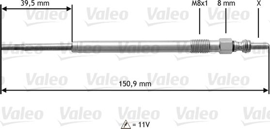 Valeo 345174 - Свеча накаливания autosila-amz.com