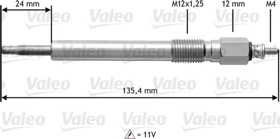 Valeo 345178 - Свеча накаливания autosila-amz.com