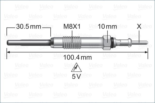 Valeo 345246 - Свеча накаливания autosila-amz.com