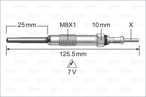 Valeo 345256 - Свеча накаливания autosila-amz.com