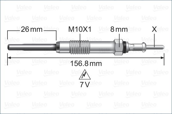 Valeo 345258 - Свеча накаливания autosila-amz.com