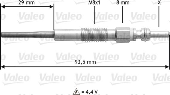 Valeo 345206 - Свеча накаливания autosila-amz.com