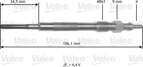 Valeo 345219 - Свеча накаливания autosila-amz.com