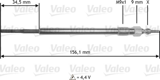 Valeo 345218 - Свеча накаливания autosila-amz.com