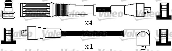 Valeo 346458 - Комплект проводов зажигания autosila-amz.com