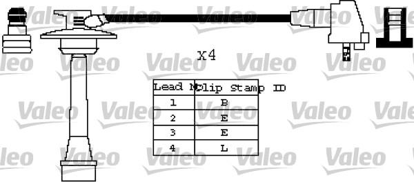 Valeo 346419 - Комплект проводов зажигания autosila-amz.com