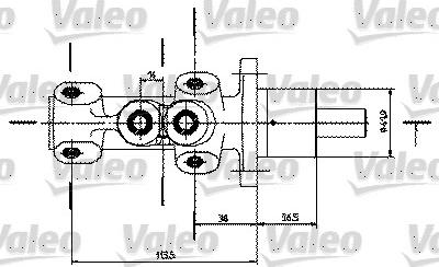 Valeo 350725 - Главный тормозной цилиндр autosila-amz.com