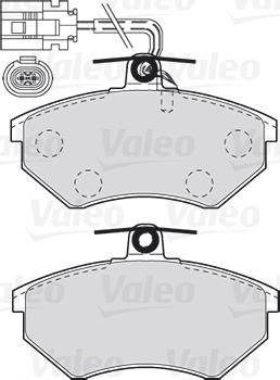 Valeo 301982 - 301982 Комплект тормозных колодок, дисковый тормоз autosila-amz.com