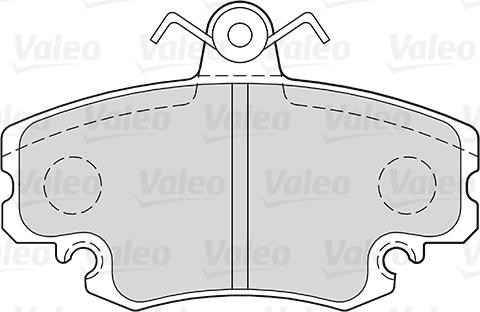 Valeo 301002 - Колодки тормозные дисковые перед DACIA Sandero, Logan 04-, RENAULT Twingo 93-, Megane Scenic 96-99, autosila-amz.com