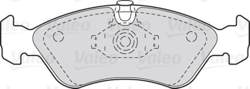 Valeo 301184 - VL301184_КОЛОДКИ ДИСКОВЫЕ ПЕРЕДНИЕ!/ OPEL KADETT 1.8/2.0 GSI 89-91/VECTRA A/B 1.4-2.0DI 88-02 autosila-amz.com