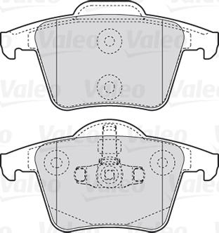 Valeo 301829 - Тормозные колодки, дисковые, комплект autosila-amz.com