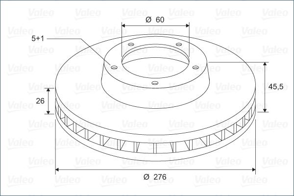 Valeo 297483 - Тормозной диск autosila-amz.com