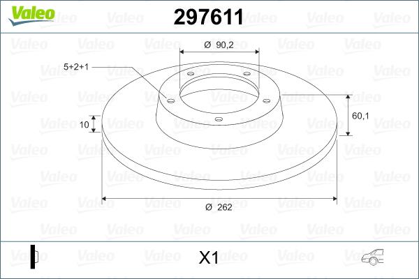 Valeo 297611 - Тормозной диск autosila-amz.com