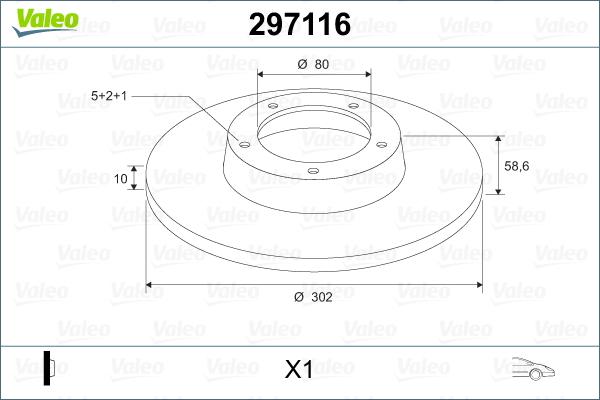 Valeo 297116 - Тормозной диск autosila-amz.com