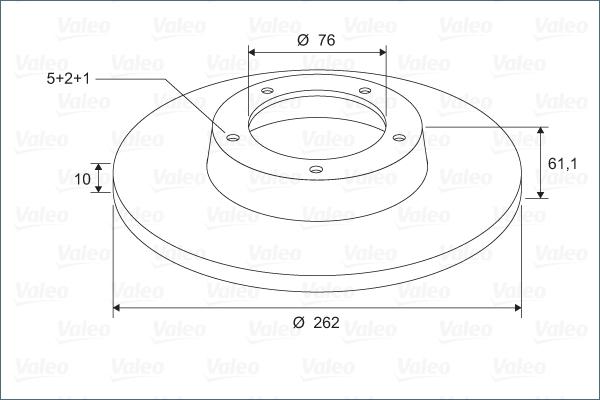 Valeo 297123 - Тормозной диск HYUNDAI i30/ix35/KIA CEED/SPORTAGE задний D=262мм. autosila-amz.com