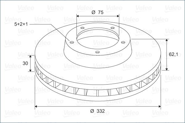 Valeo 297808 - Тормозной диск autosila-amz.com