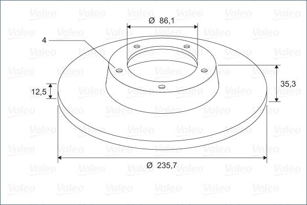 Valeo 297259 - Тормозной диск autosila-amz.com