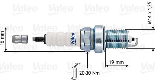 Valeo 246911 - Свеча зажигания autosila-amz.com