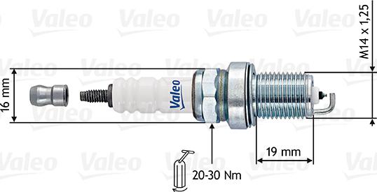 Valeo 246917 - Свеча зажигания autosila-amz.com