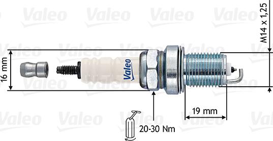 Valeo 246898 - Свеча зажигания autosila-amz.com