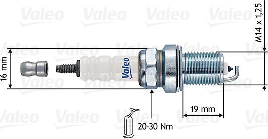 Valeo 246892 - Свеча зажигания autosila-amz.com