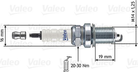 Valeo 246855 - Свеча зажигания autosila-amz.com