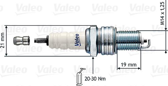 Valeo 246857 - Свеча зажигания autosila-amz.com