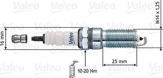 Valeo 246866 - Свеча зажигания autosila-amz.com