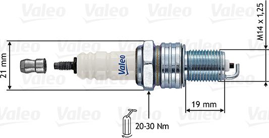 Valeo 246860 - Свеча зажигания autosila-amz.com