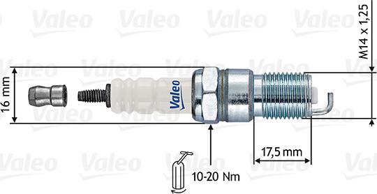 Valeo 246868 - Свеча зажигания autosila-amz.com