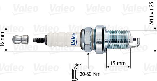 Valeo 246881 - Свеча зажигания autosila-amz.com