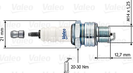 Valeo 246882 - Свеча зажигания autosila-amz.com